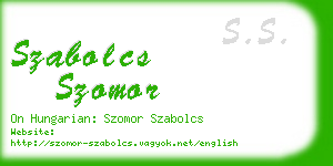 szabolcs szomor business card